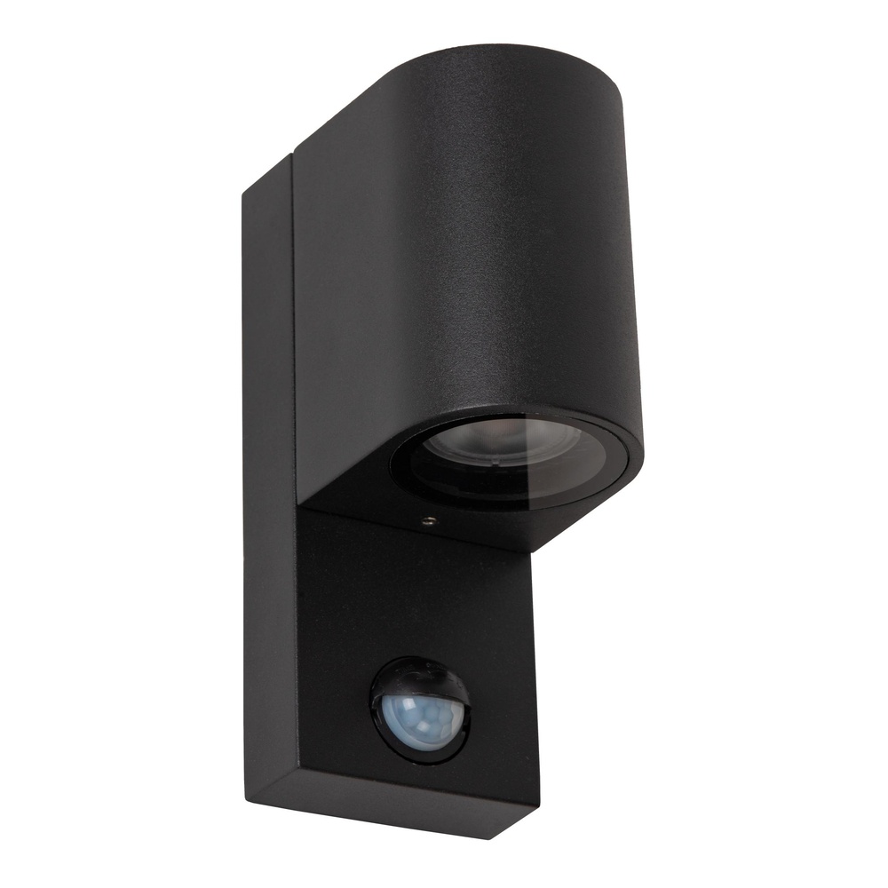 Lucide WandspotZaro enkel zwart met sensor - 69803/01/30